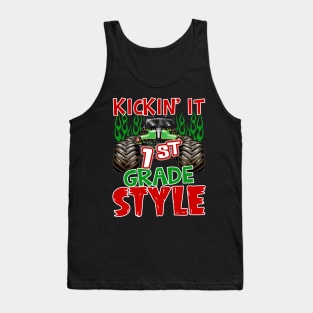 Kickin it 1st Grade Back to School Teacher Tank Top